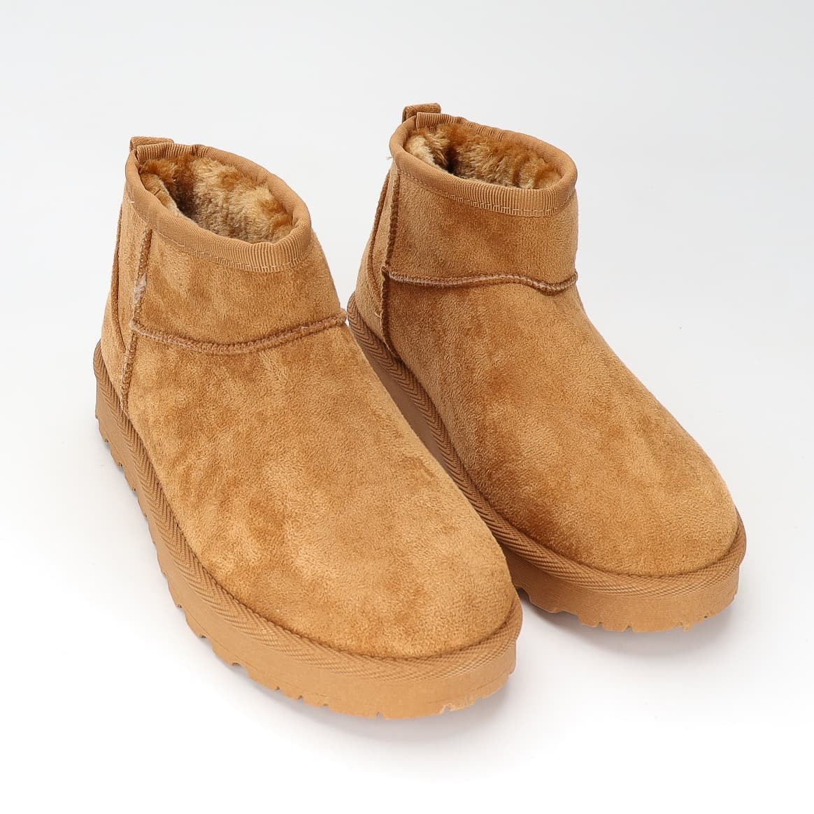 Fluffy Boots - Camel